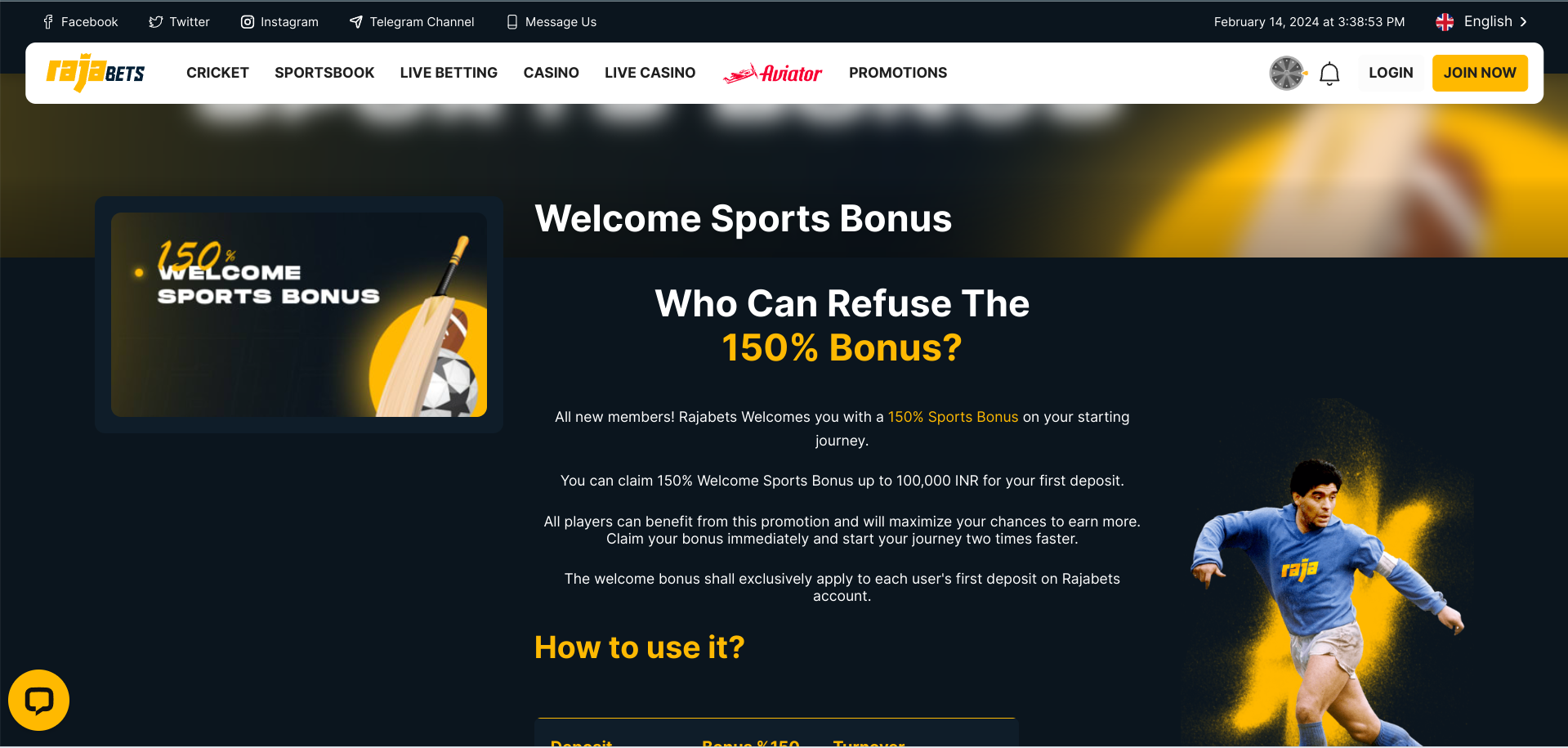 RajaBets: India's Premier Sports Betting Site with 150% Bonus